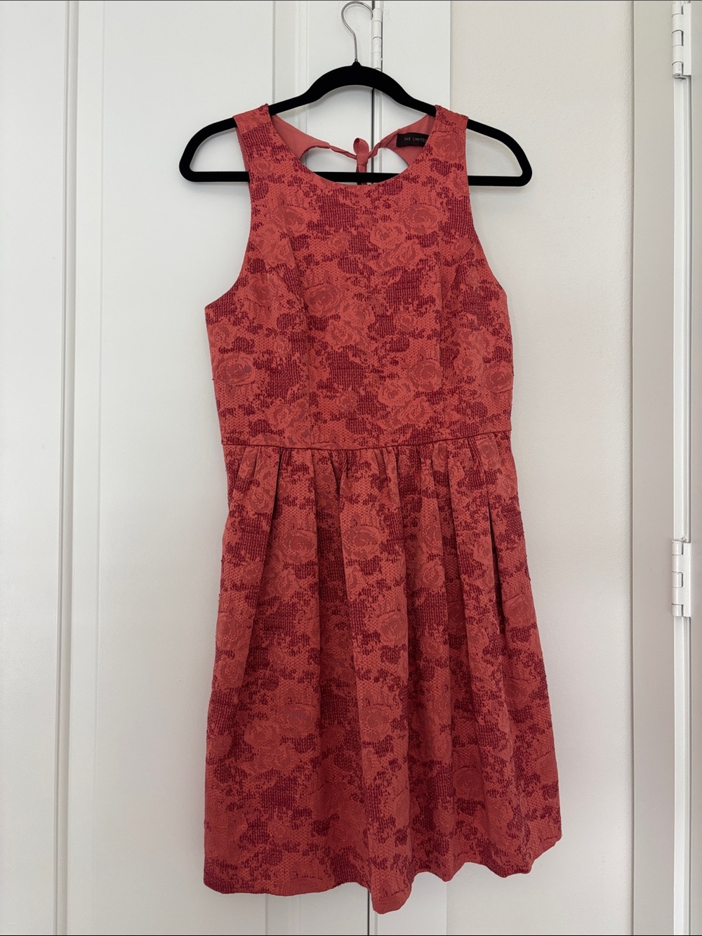 Girls' Coral Floral Fit-and-Flare Dress